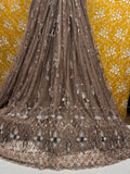 SC24 Brown Beads and sequence work Cutdana Fabrics