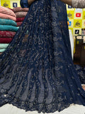 SC29 Blue Beads and sequence work Cutdana Fabrics
