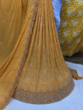 SC30 Yellow Beads and sequence work Cutdana Fabrics