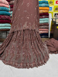 SC32 Brown Beads and sequence work Cutdana Fabrics