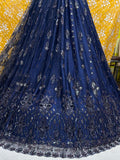 SC36 Blue Beads and sequence work Cutdana Fabrics