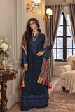 noor by saadia asad D7 A - Kaani Blue Dusk