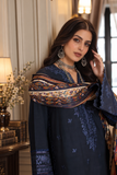 noor by saadia asad D7 A - Kaani Blue Dusk