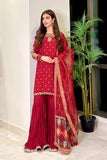 SF-EA23-18R1 Maroon  Maria B Brand Original Fabrics