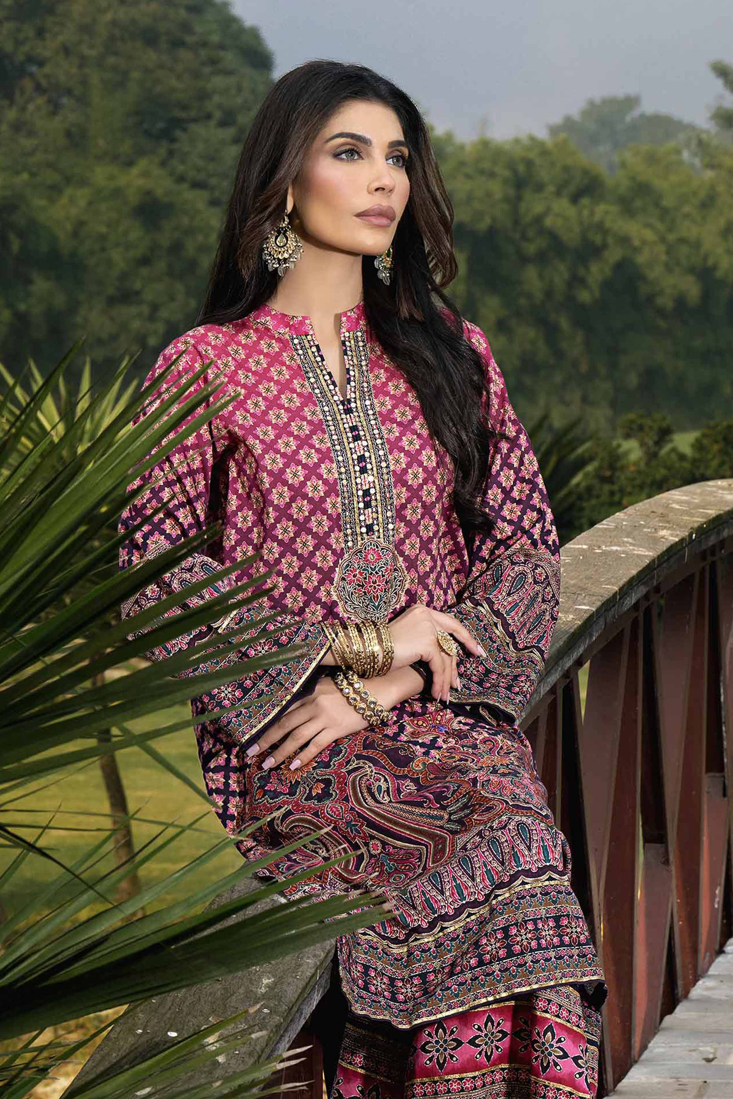 Nishat Linen 2 Piece Printed Suit KFS24 07 Online Shopping Original Brand