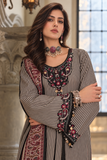 noor by saadia asad D9 A - classic Black Pinstripes