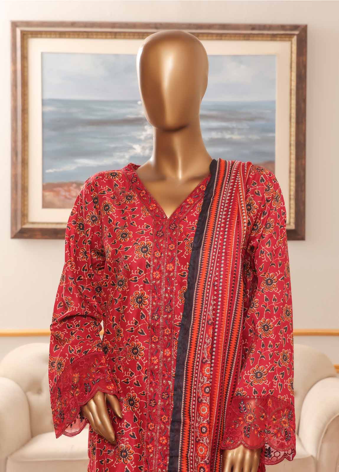 Bin Saeed NSM-073-EMB-R-64 Online Shopping