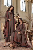 noor by saadia asad D9 B - Classic Camel Pinstripes