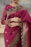 Maria B Saree Fusion Pink SF-W23-57 Online Shopping