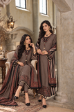 noor by saadia asad D9 B - Classic Camel Pinstripes