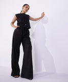 Sapphire Wide-Leg Textured Trousers WBTMS25V2008 Online Shopping