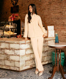 Sapphire Straight-Fit Textured Trousers WBTMS25V2021 Online Shopping