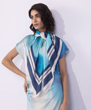Sapphire Square Print Satin Scarf WSCF25V20002 Online Shopping