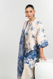 Alkaram WSP3P25-5-287-Blue-Cream Online Shopping