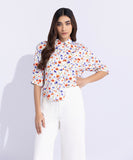 Sapphire Cropped Shirt With Elasticated Sleeves WTOPS25V2041 Online Shopping