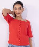 Sapphire Square-Neck Rib Top WTOPS25V2050 Online Shopping