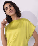 Sapphire Satin Top With Cinched Waist WTOPS25V2066 Online Shopping