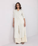 Sapphire Linen Blend Striped Dress WTOPS25V3008 Online Shopping