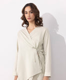 Sapphire Linen Blend Wrap Around Top WTOPS25V3021 Online Shopping
