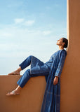 Blue-Jacquard-3 Piece  (WU3PSBS26K2M2) Bonanza Satrangi Brand Original Fabrics