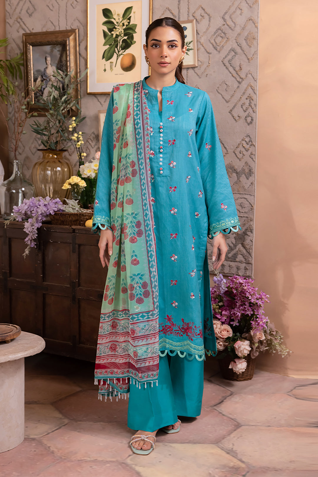 Zellburry Shirt Shalwar Dupatta 1115 Online Shopping