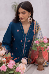 Zellbury Embroidered Shirt Shalwar Dupatta - 1127 Online Shopping