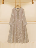 Agha Noor 3 Piece - Pure Cotton Net Embroidered Frock S109521 Online Shopping