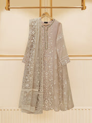 Agha Noor 3 Piece - Pure Cotton Net Embroidered Frock S109521 Online Shopping