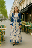Saadia Asad D-3 Blue-White Online Shopping