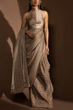 Abhishek Sharma Textured draped sari set Online Shopping