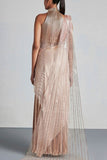 Amit Aggarwal Blush metallic gown Online Shopping