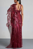 Amit Aggarwal Plum metallic draped sari Online Shopping