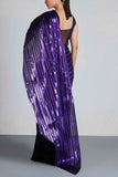 Amit Aggarwal Purple and black concept sari Online Shopping