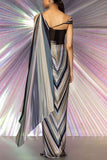 Amit Aggarwal Grey metallic sari gown Online Shopping