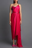 Amit Aggarwal Pink draped concept sari set Online Shopping