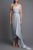 Amit Aggarwal Grey draped concept sari set Online Shopping