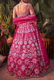 Aneesh Agarwaal Magenta pink floral lehenga set Online Shopping