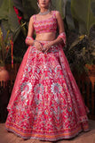 Aneesh Agarwaal Coral embroidered lehenga set Online Shopping