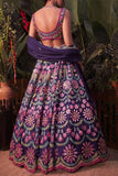 Aneesh Agarwaal Purple embroidered lehenga set Online Shopping