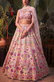 Aneesh Agarwaal Ivory embroidered lehenga set Online Shopping