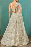 Aneesh Agarwaal Ivory embroidered lehenga set Online Shopping