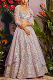 Aneesh Agarwaal Lavendar embellished lehenga set Online Shopping