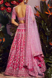 Aneesh Agarwaal Fuschia pink embroidered lehenga set Online Shopping