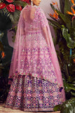 Aneesh Agarwaal Purple floral lehenga set Online Shopping