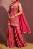 Aneesh Agarwaal Pret Pink paisley kurta sharara set Online Shopping