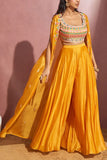 Aneesh Agarwaal Pret Yellow jacket and sharara set Online Shopping