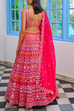 Aneesh Agarwaal Pret Red embroidered lehenga set Online Shopping