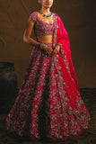 Anushree Reddy Pink embroidered lehenga set Online Shopping