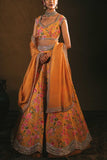 Anushree Reddy Mustard floral printed lehenga set Online Shopping