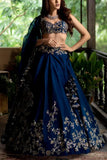 Anushree Reddy Navy blue lehenga set Online Shopping